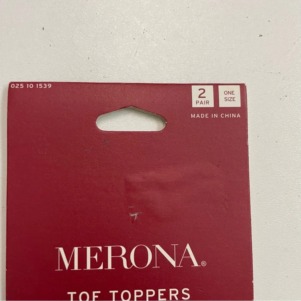 Merona Toe Toppers Sock Nylon Antimicrobial Black One Size 2 Pairs New
